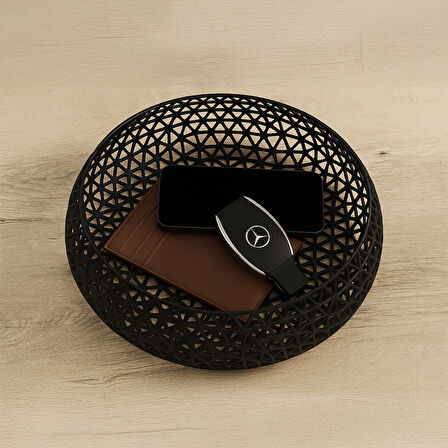 Geometrik Tasarım Dekoratif Kapaklı Obje – Modern Ev Aksesuarı