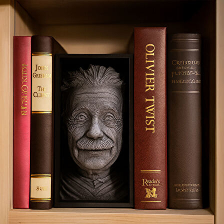 Einstein Kitaplık Dekoru