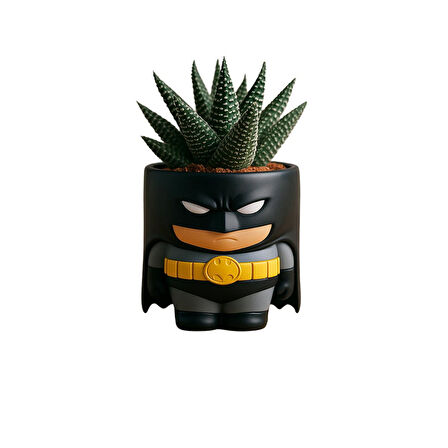 Batman Figürlü Mini Saksı
