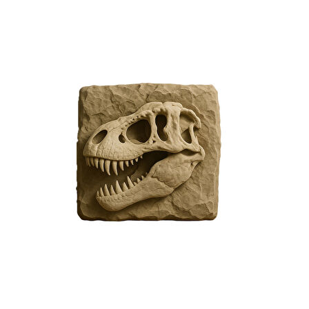T-Rex Kafatası Fosil Dekoru