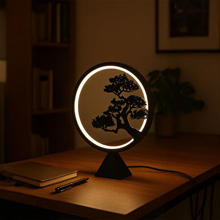 Ağaç Siluetli LED Dekoratif Masa Lambası