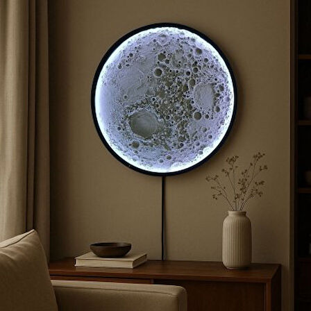 LUNAR CRATER  Ay Lamba - 50 cm Duvar Tipi Aydınlatma