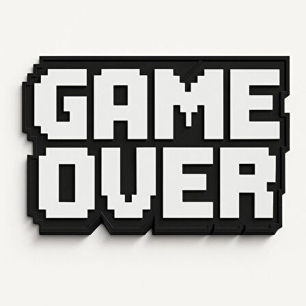 Game Over Light Box - Retro LED Işıklı Dekor