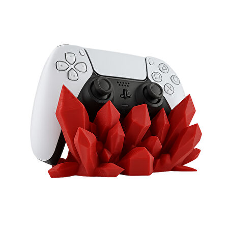 PS5 DualSense Uyumlu Kırmızı Kristal Gamepad Standı