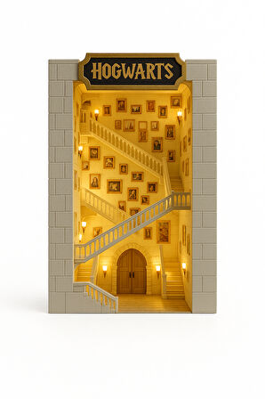 Hogwarts Merdiven Kitaplık Dekoru - Harry Potter