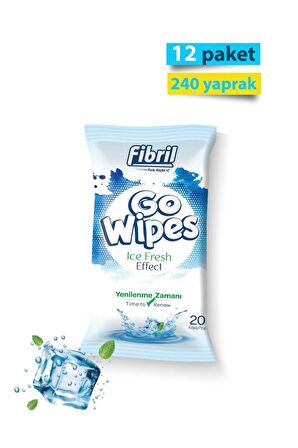 Go Wipes Ice Fresh Islak Mendil X 12 Paket 240 Yaprak