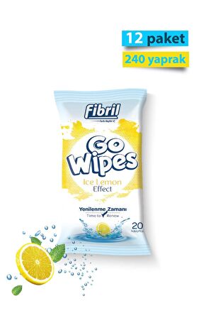 Go Wipes Ice Lemon Islak Mendil X 12 Paket 240 Yaprak