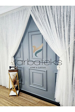 Ağaç Kabugu Yeni Tasarım Yalancı Kruvaze Tül Perde