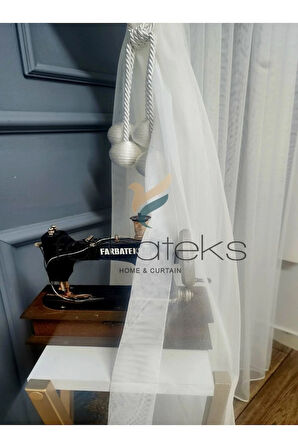 Grek Düz Sade Yeni Tasarım Yalancı Kruvaze Tül Perde