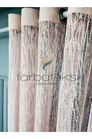 Purda Camkırıgı Rustik Tül Perde Kuşgözü Perde Rustik Tül Perde