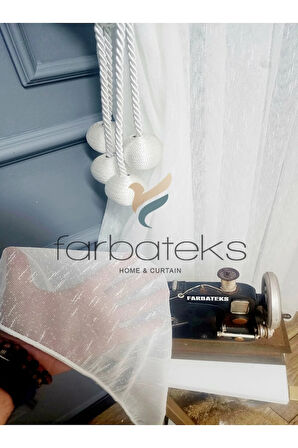 Yeni Keten Modern Tasarım Yalancı Yana Toplamalı Tiyatro Perdesi Tül Perde