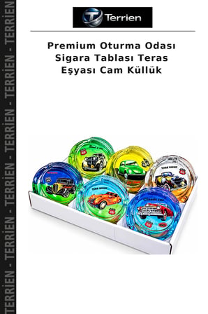 Premium Oturma Odası Sigara Tablası Teras Eşyası Cam Küllük