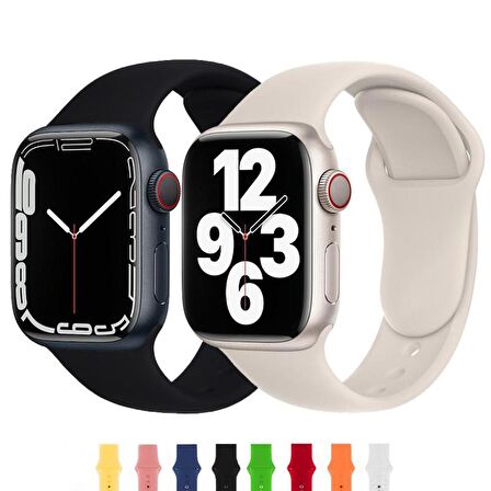 Forzacase Apple Watch Serisi 42-44-45-49 mm Uyumlu Silikon Kordon Kayış - FC005