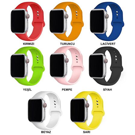 Forzacase Apple Watch Serisi 42-44-45-49 mm Uyumlu Silikon Kordon Kayış - FC005