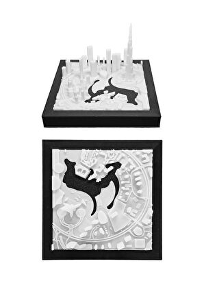 Dubai Burj Khalifa Minyatür Duvar ve Masa Dekorasyonu Üç Boyutlu Mini Tablo