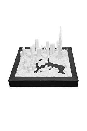 Dubai Burj Khalifa Minyatür Duvar ve Masa Dekorasyonu Üç Boyutlu Mini Tablo