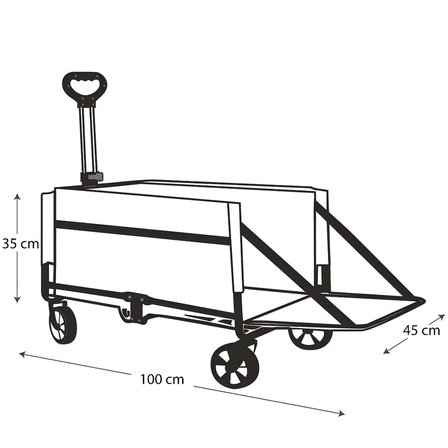 FreeCamp FC-NEST-250 Nest 250 Katlanır Wagon Araba - Kamp ve Outdoor Kullanım