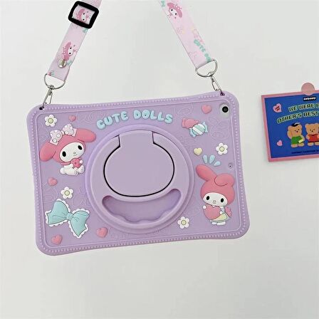 Samsung Galaxy Tab A9 8.7 inç X110 X115 Uyumlu Cute Dolls Standlı Çocuklara Özel Karakterli