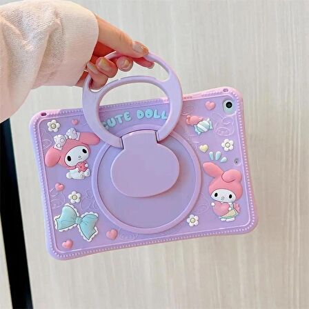 Samsung Galaxy Tab A9 8.7 inç X110 X115 Uyumlu Cute Dolls Standlı Çocuklara Özel Karakterli