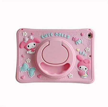 Samsung Galaxy Tab A9 Plus 11 inç X210 X215 X216 Uyumlu Cute Dolls Standlı Çocuklara Özel Karakterli