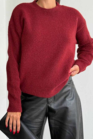 BİSİKLET YAKA ŞARDONLU TRİKO KAZAK