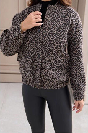 LEOPAR KAŞE ZARA MODEL BOMBER CEKET
