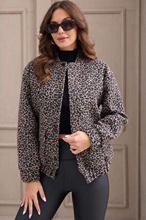 LEOPAR KAŞE ZARA MODEL BOMBER CEKET