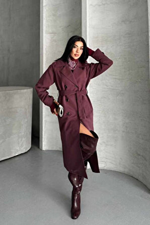 TRENÇKOT UZUN BOY KUŞAKLI VE ASTARLI PREMIUM KALİTE