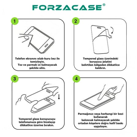 Forzacase Redmi 15 ile uyumlu Temperli Kırılmaz Cam Ekran Koruyucu - FC002