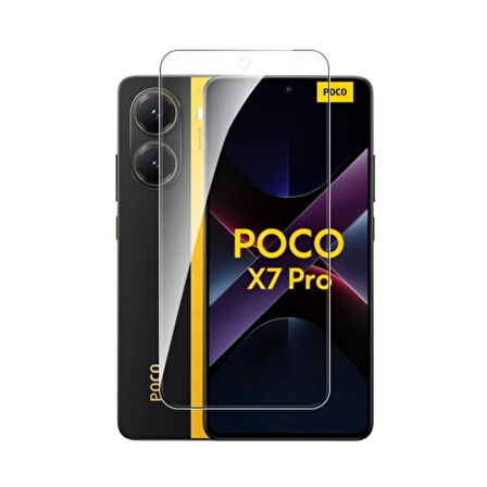 Forzacase Xiaomi Poco X7 Pro ile uyumlu Temperli Kırılmaz Cam Ekran Koruyucu - FC002