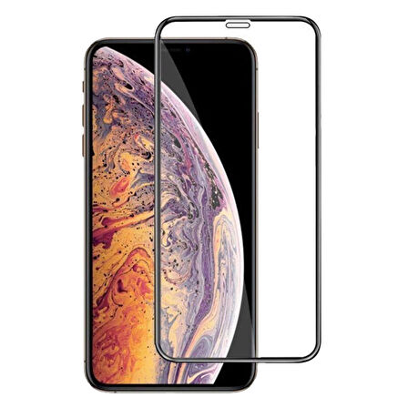 Forzacase iPhone X ile uyumlu Çerçeveli Tam Kaplayan Temperli Ekran Koruyucu - FC003