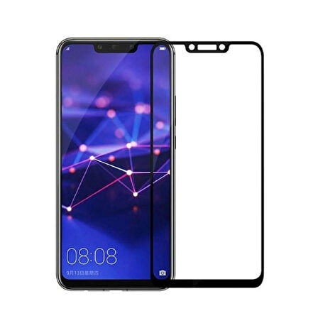 Forzacase Huawei Mate 20 Lite ile uyumlu Çerçeveli Tam Kaplayan Temperli Ekran Koruyucu - FC003