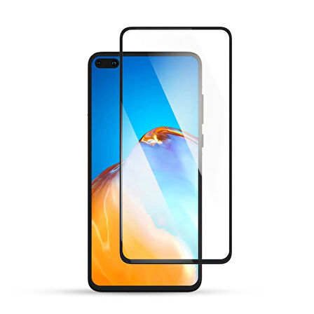 Forzacase Huawei P40 ile uyumlu Çerçeveli Tam Kaplayan Temperli Ekran Koruyucu - FC003