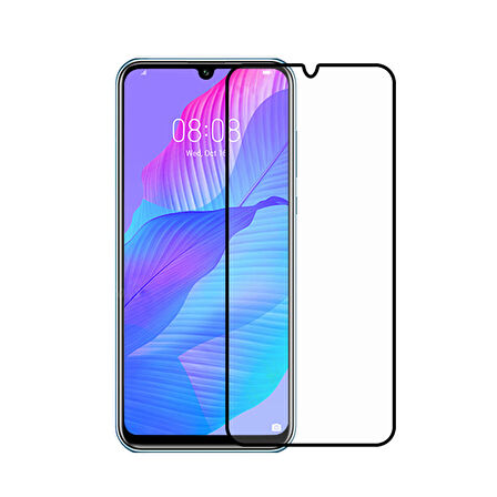 Forzacase Huawei P Smart S ile uyumlu Çerçeveli Tam Kaplayan Temperli Ekran Koruyucu - FC003