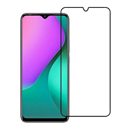 Forzacase Infinix Hot 10 Play ile uyumlu Çerçeveli Tam Kaplayan Temperli Ekran Koruyucu - FC003