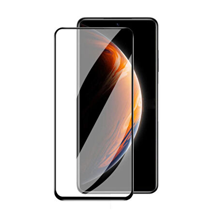Forzacase Infinix Zero X Pro ile uyumlu Çerçeveli Tam Kaplayan Temperli Ekran Koruyucu - FC003