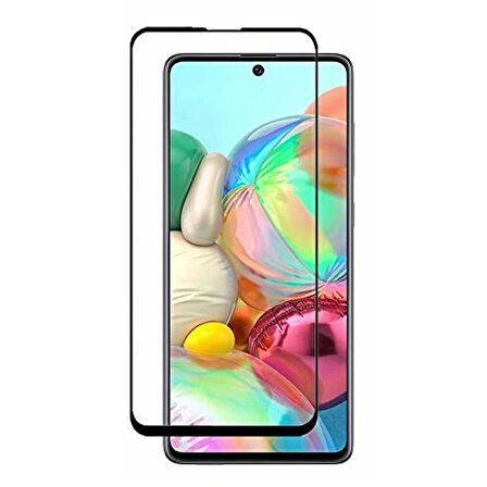 Forzacase Samsung Galaxy A71 ile uyumlu Çerçeveli Tam Kaplayan Temperli Ekran Koruyucu - FC003