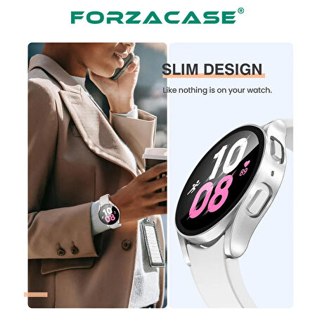 Forzacase Samsung Galaxy Watch5 40mm Önü Kapalı Ekran Korumalı Silikon Kılıf - FC010