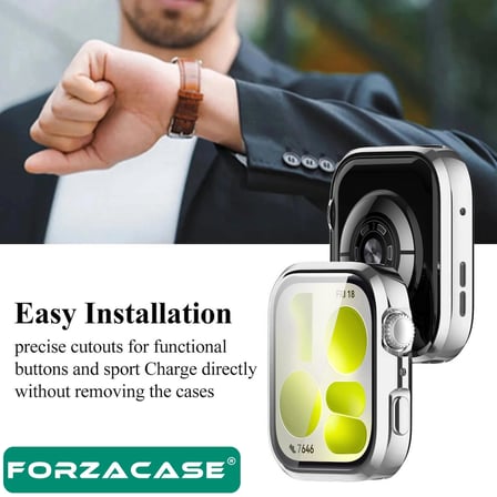 Forzacase Huawei Watch Fit 5 ile uyumlu Önü Kapalı Ekran Korumalı Silikon Kılıf - FC010