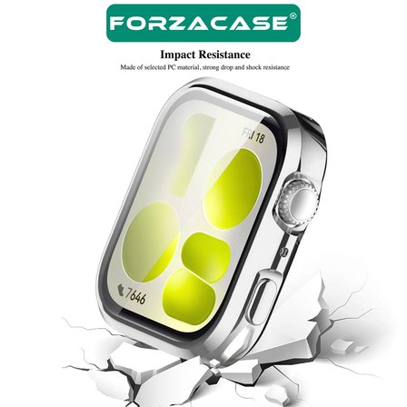 Forzacase Huawei Watch Fit 5 ile uyumlu Önü Kapalı Ekran Korumalı Silikon Kılıf - FC010