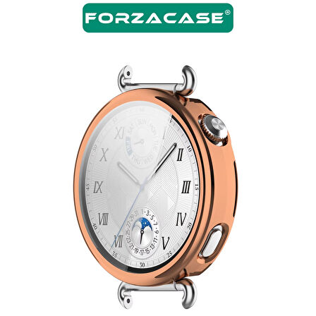 Forzacase Huawei Watch GT6 41mm ile uyumlu Önü Kapalı Ekran Korumalı Silikon Kılıf - FC010