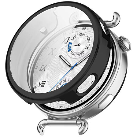 Forzacase Huawei Watch GT6 41mm ile uyumlu Önü Kapalı Ekran Korumalı Silikon Kılıf - FC010