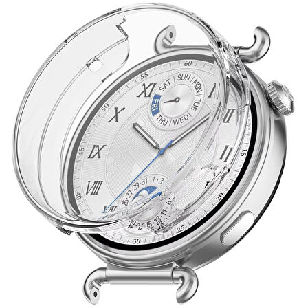 Forzacase Huawei Watch GT6 41mm ile uyumlu Önü Kapalı Ekran Korumalı Silikon Kılıf - FC010