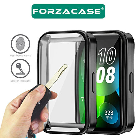 Forzacase Huawei Band 8 ile uyumlu Önü Kapalı Ekran Korumalı Silikon Kılıf - FC010