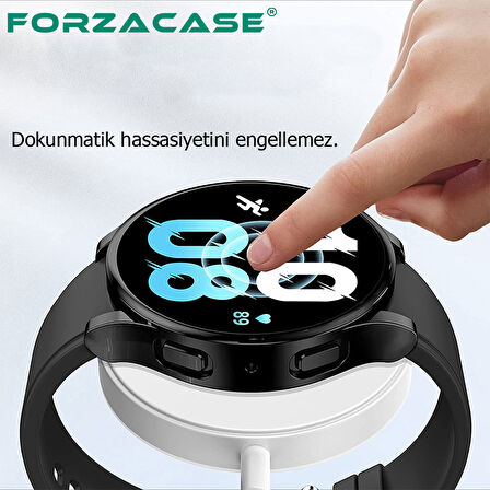 Forzacase Samsung Galaxy Watch 7 44mm ile uyumlu Önü Kapalı Ekran Korumalı Silikon Kılıf - FC010