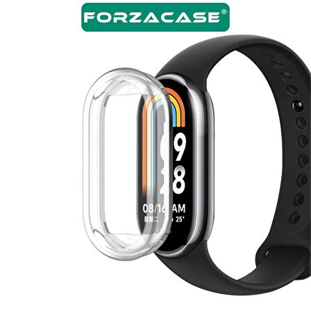 Forzacase Xiaomi Mi Band 9 ile uyumlu Önü Kapalı Ekran Korumalı Silikon Kılıf - FC010