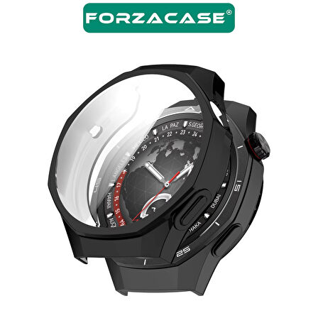 Forzacase Huawei Watch GT5 46mm ile uyumlu Önü Kapalı Ekran Korumalı Silikon Kılıf - FC010