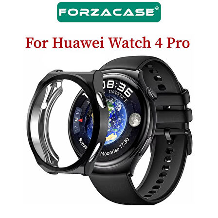 Forzacase Huawei Watch 4 Pro ile uyumlu Önü Kapalı Ekran Korumalı Silikon Kılıf - FC010