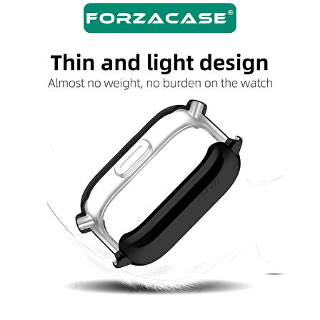 Forzacase Xiaomi Redmi Watch 5 Lite ile uyumlu Önü Kapalı Ekran Korumalı Silikon Kılıf - FC010