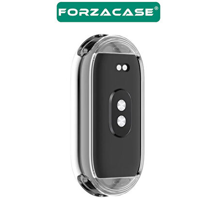 Forzacase Xiaomi Mi Band 8 ile uyumlu Önü Kapalı Ekran Korumalı Silikon Kılıf - FC010